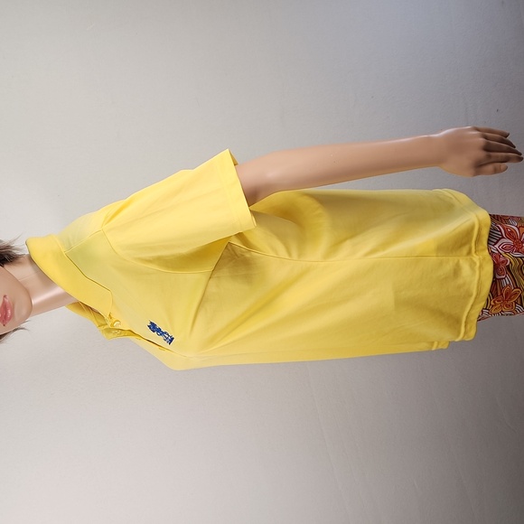 Paragon yellow Golf Polo, Ladies Size L, Made in Guatemala, 4 button crew neck - Picture 9 of 17